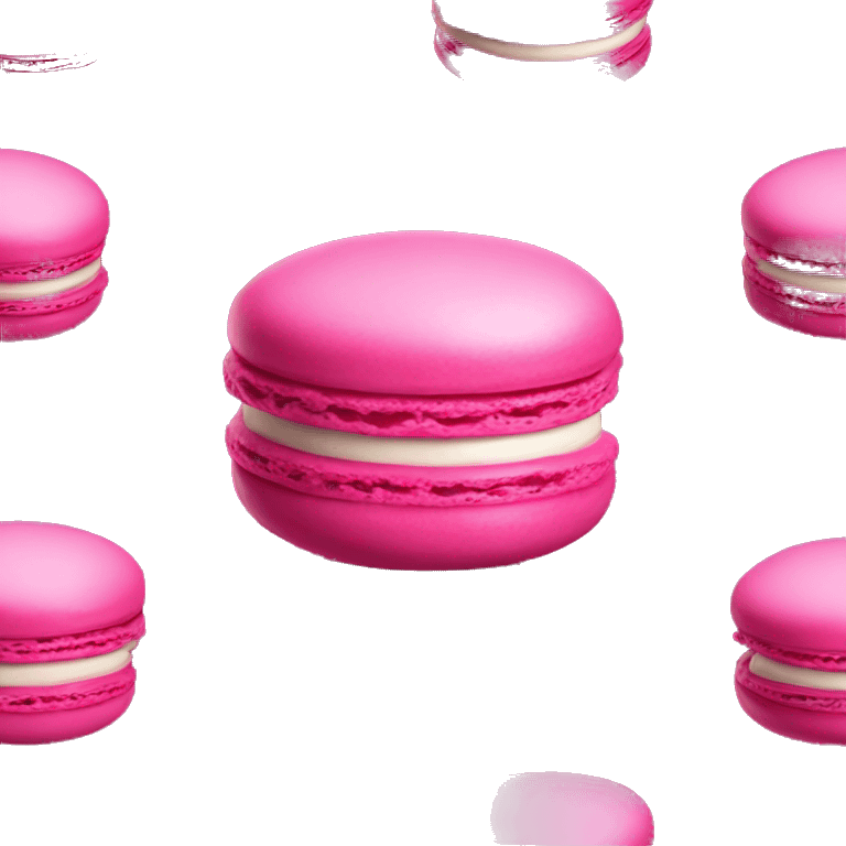 Realistic magenta macaron isolated emoji