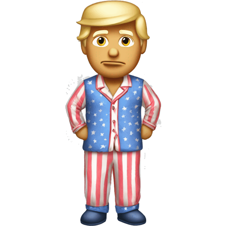 Donald trump wearing PJs emoji