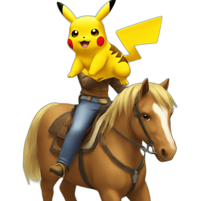 Pikachu on the horse emoji