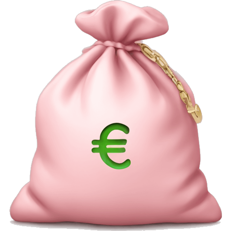 money bag soft pink color  emoji