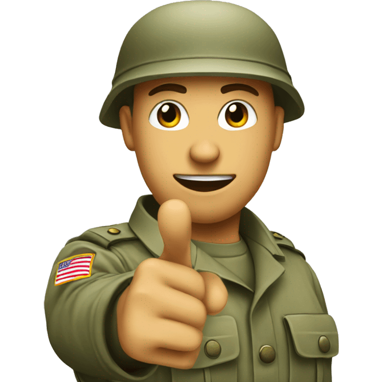 army soldier pointing at you with hand emoji