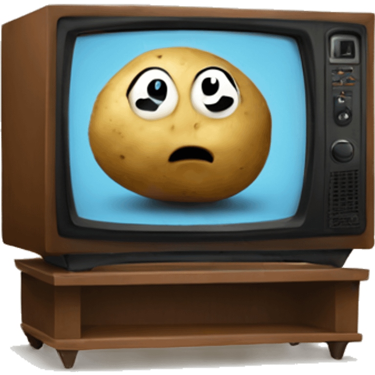 Potato watching tv emoji