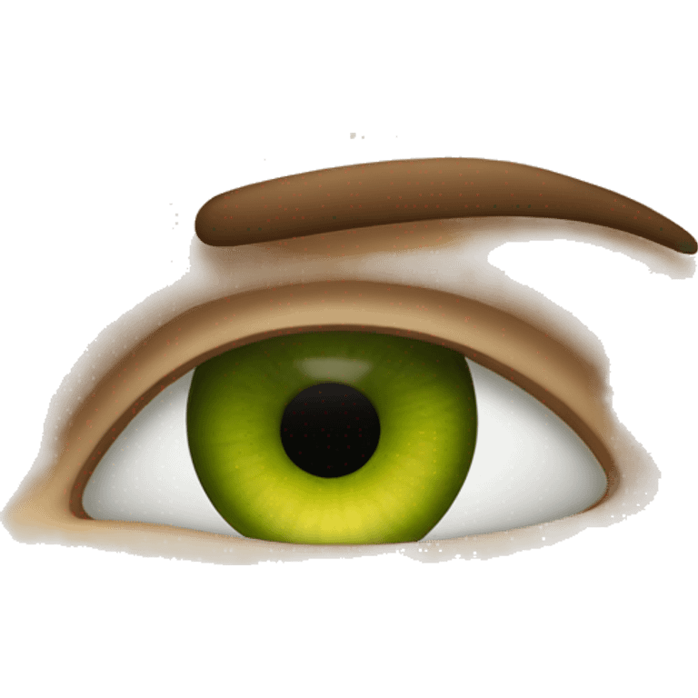 A pair of eyes, one that’s green and one that’s brown emoji