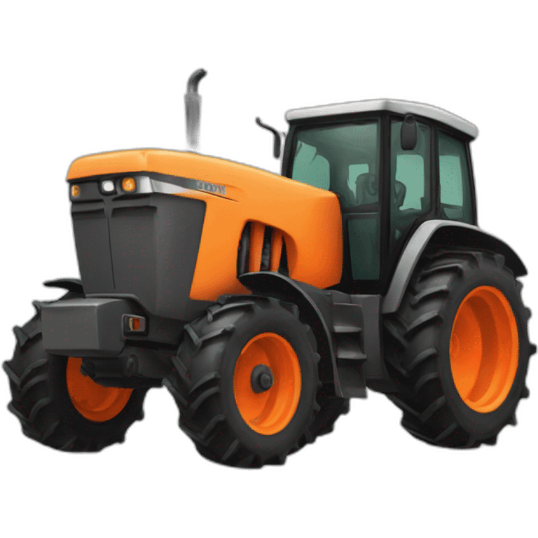 Tracteur  orange  emoji