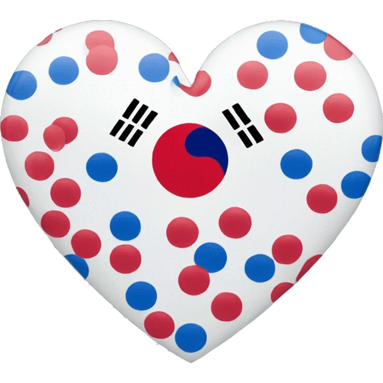 heart emoji with Korea flag emoji