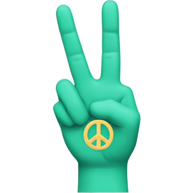 Peace sign with fingers emoji