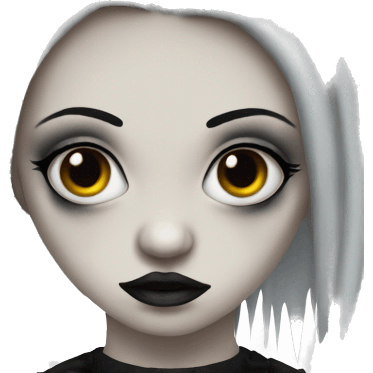 Goth clown girl crying  emoji