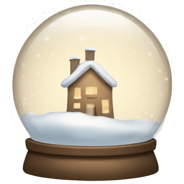 Beige snowy snow globe emoji