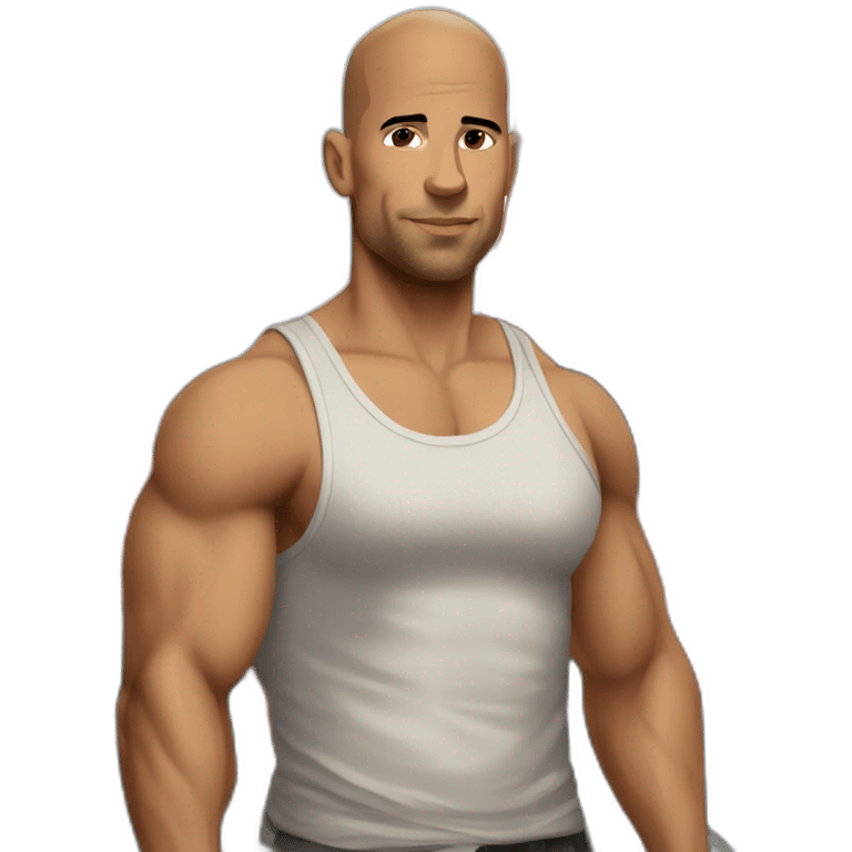 Dominic Toretto with tank top without glasses emoji