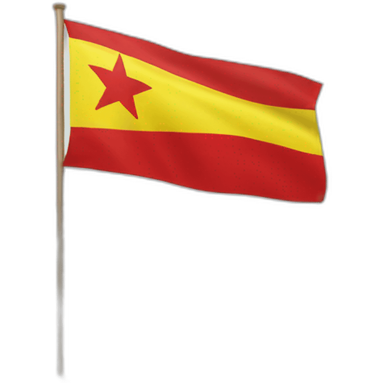 commmunist flag in a beach emoji