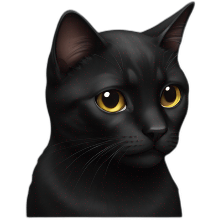 black-cat-looking-petulant emoji