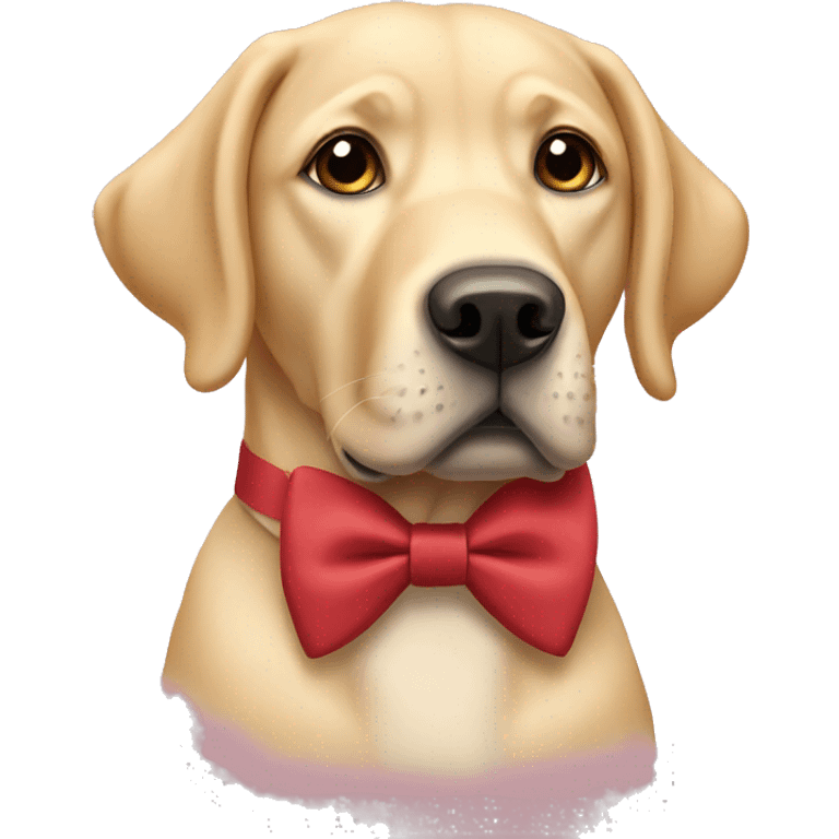 Labrador wearing bow tie  emoji