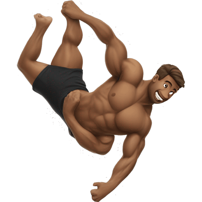 buff man backflip emoji