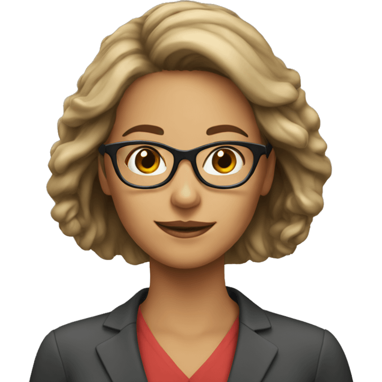 woman teacher with glasses emoji