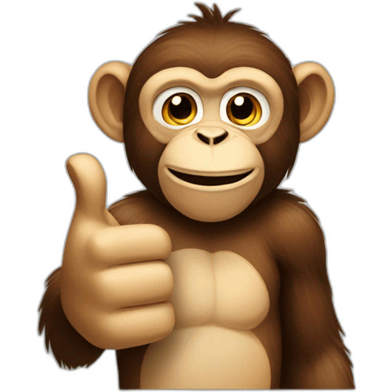 Monkey doing thumbs up emoji