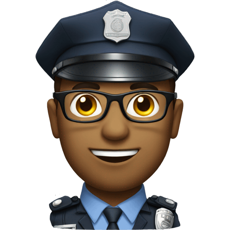 Police with glasses emoji