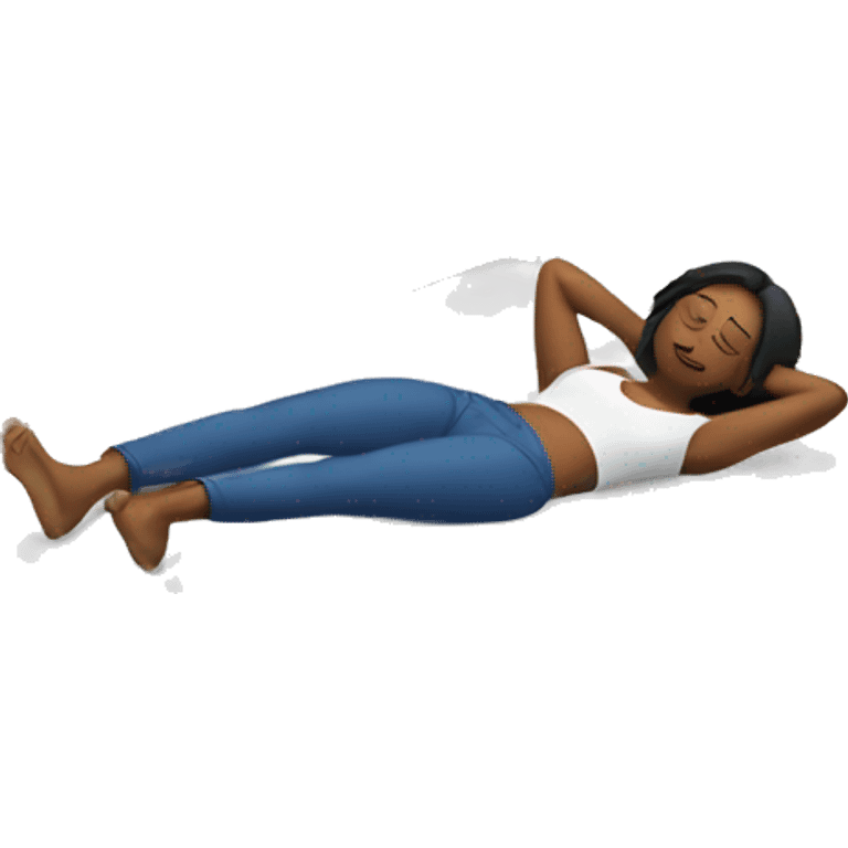 Woman laying on her back emoji