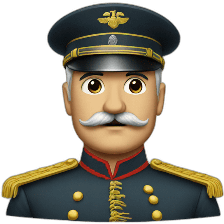 German général with square mustache emoji