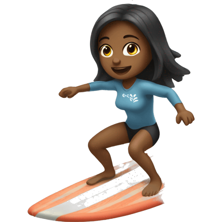 Girl surfing emoji