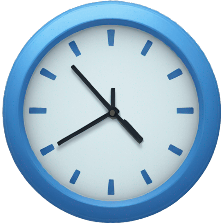 blue clock emoji