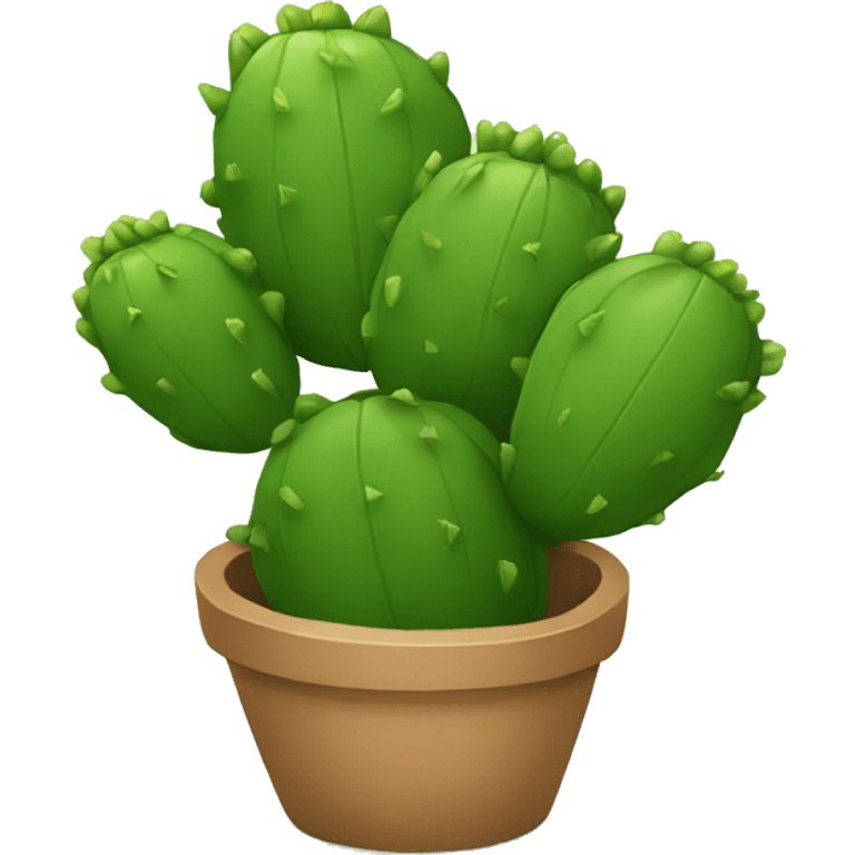 round Nopal without pot emoji