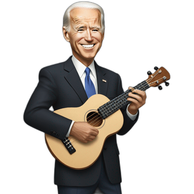 Biden play Ukulele emoji