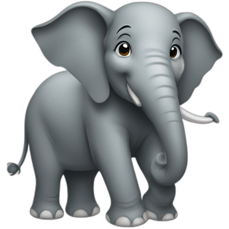 a happy elephants emoji