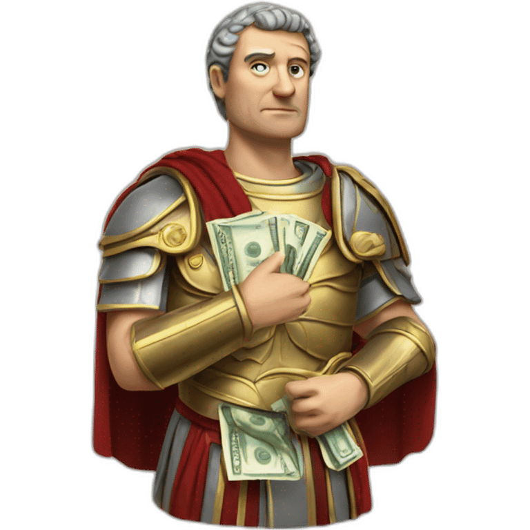 rome imperator with cash in hands emoji