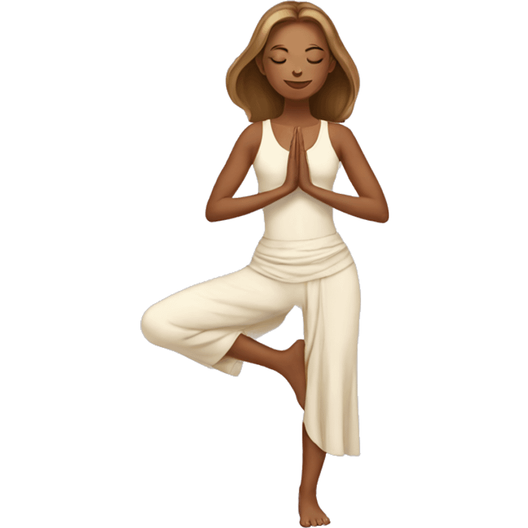 yoga in dress emoji