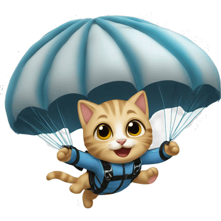 kitten skydiving emoji