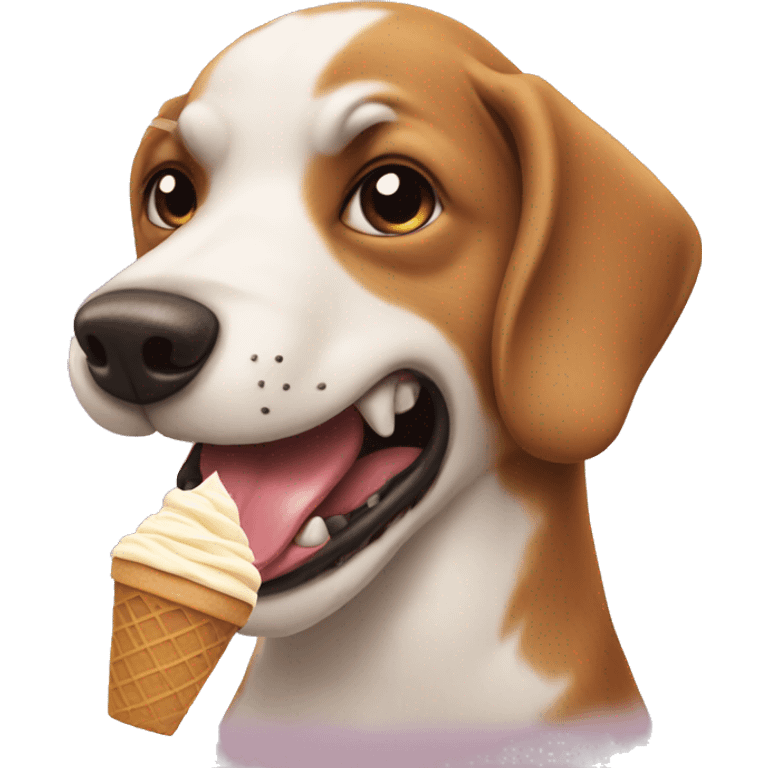 Dog eating ice cream  emoji