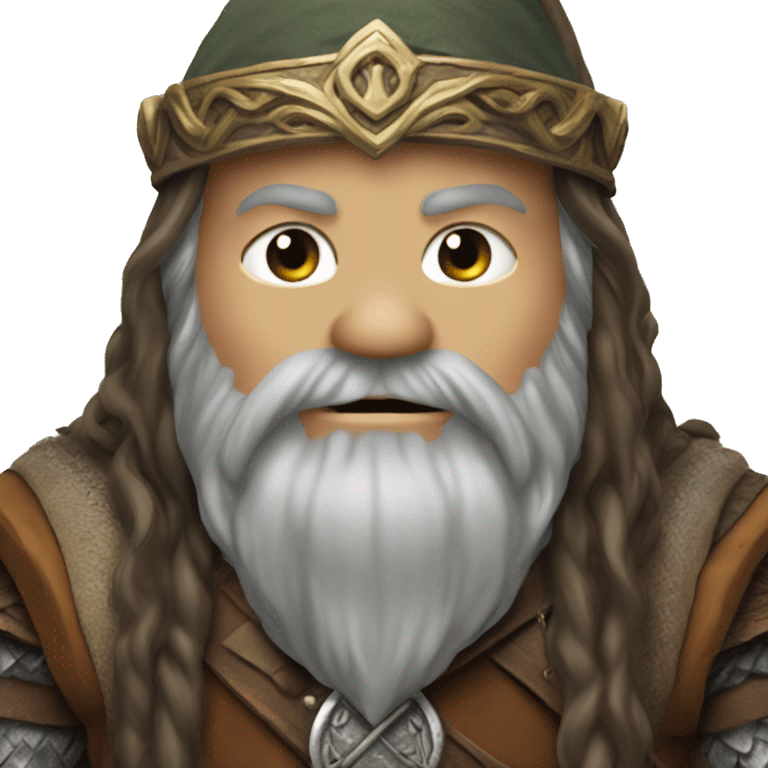 gimli dwarf in lord of the rings style emoji