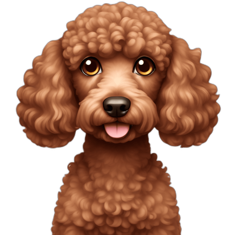 Poodle brown cute dog emoji