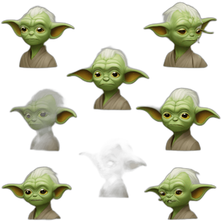 Maître Yoda qui chevauche une licorne emoji