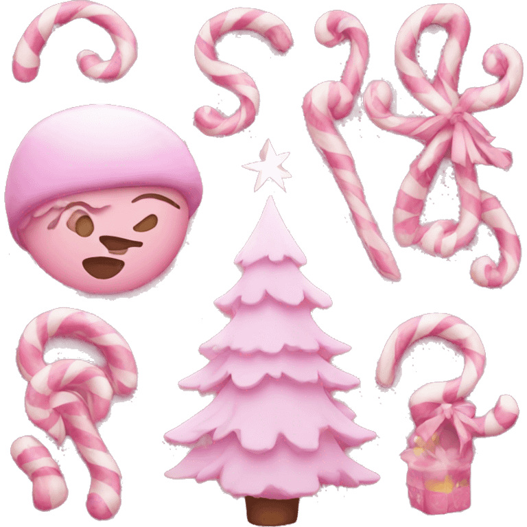 Pink Christmas emoji