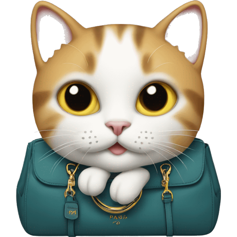 cat with a prada bag emoji