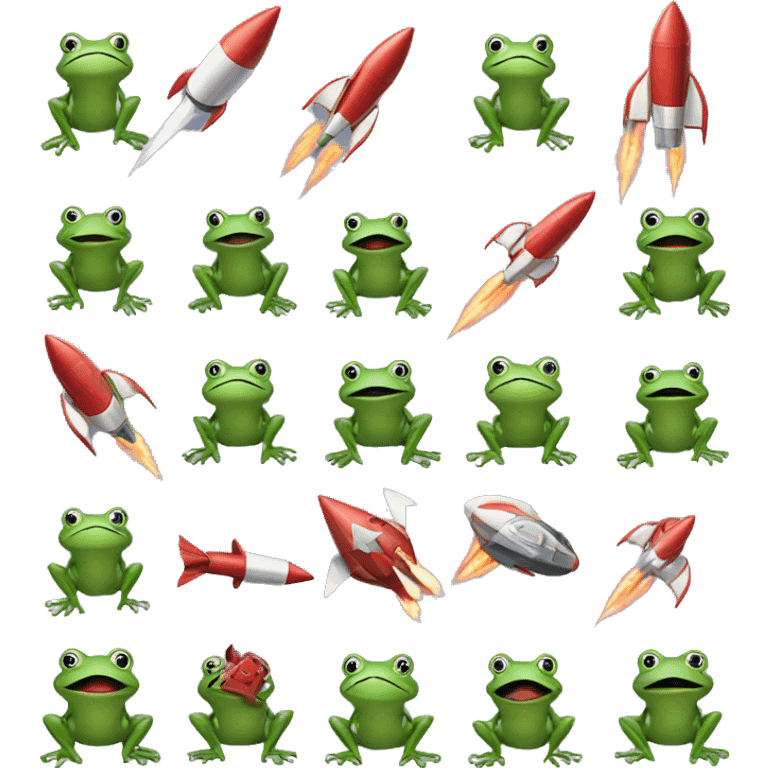 Frogs and Rockets Arrived on Earth emoji