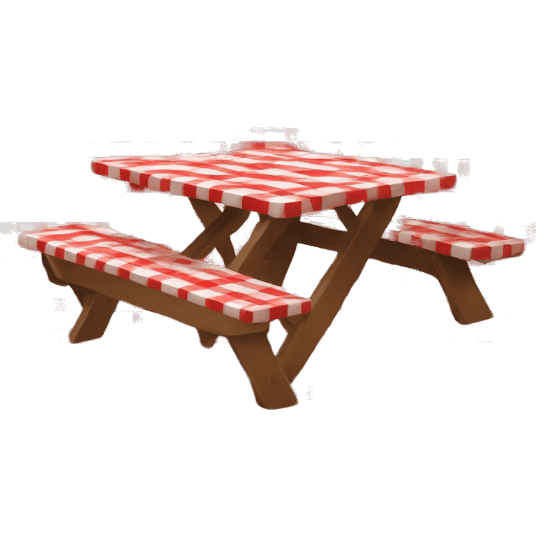 red and white plaid picnic table emoji