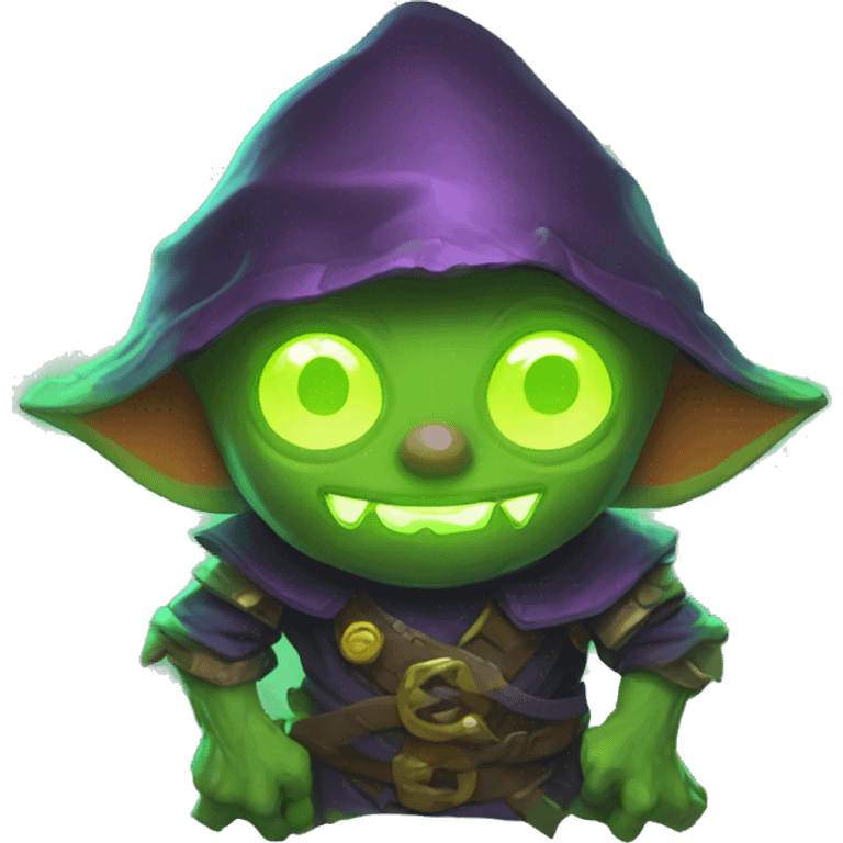 loot goblin with glowing neon emoji