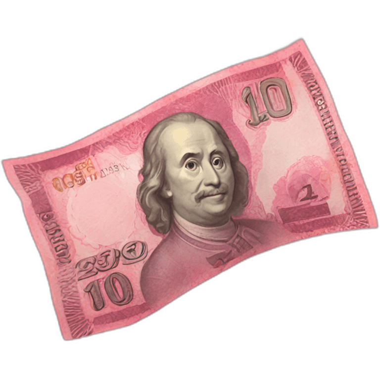 russian ruble pink bill emoji