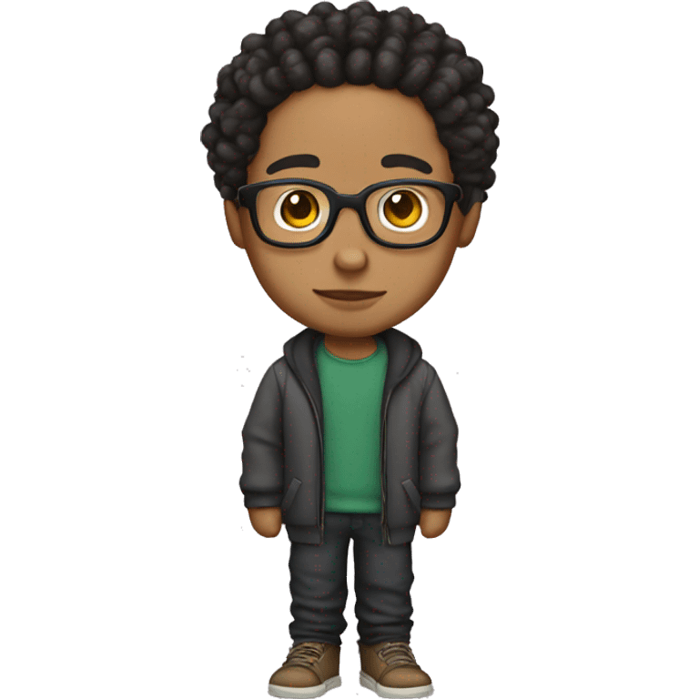 Lightskin boy with locs and glasses emoji