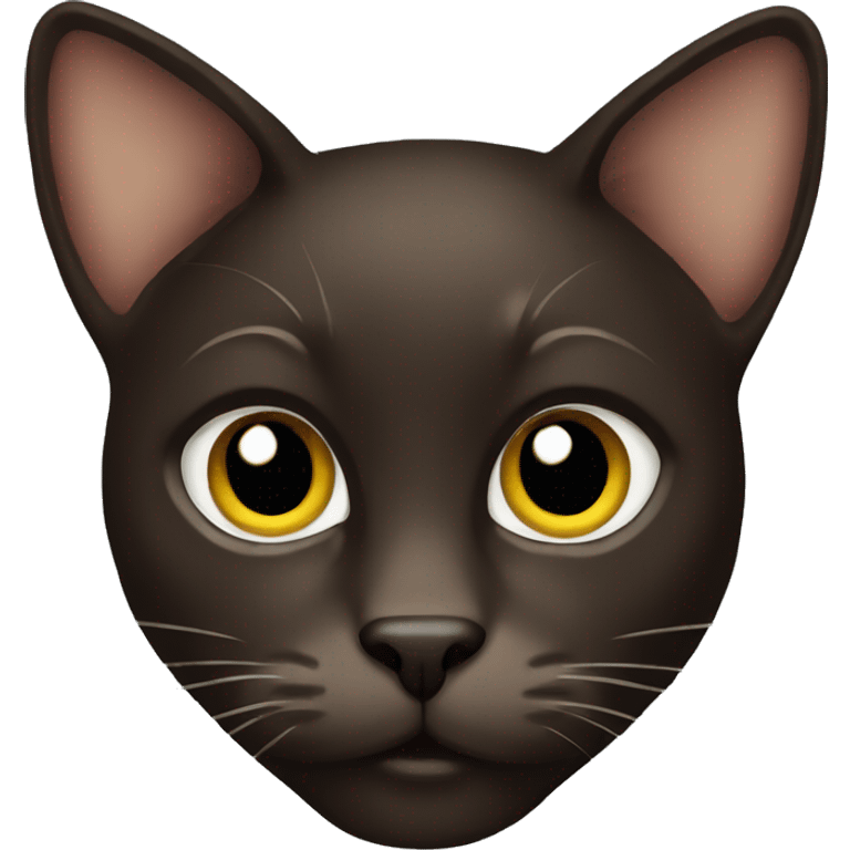 dark brown cat emoji