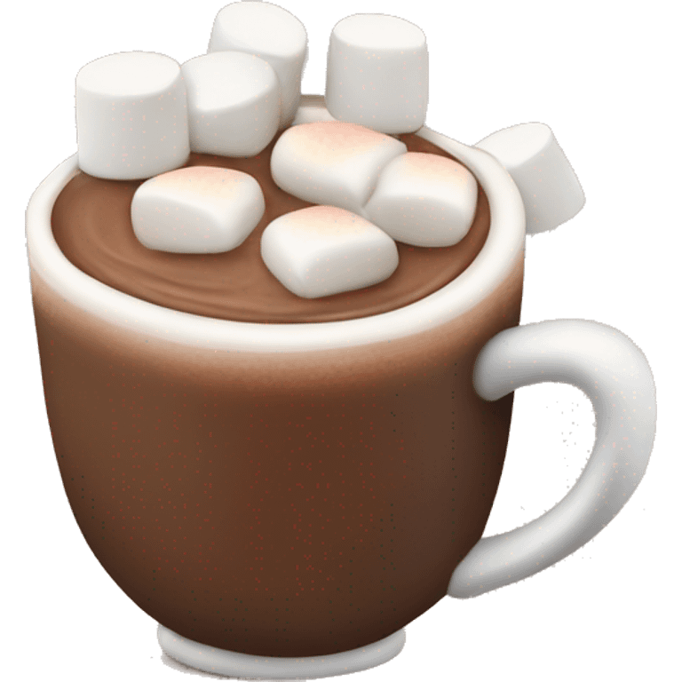 Cozy cup of hot chocolate with mini marshmallows on top emoji