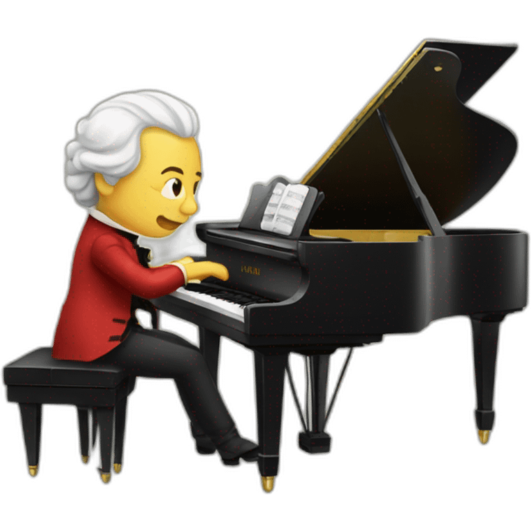 mozart playing piano emoji