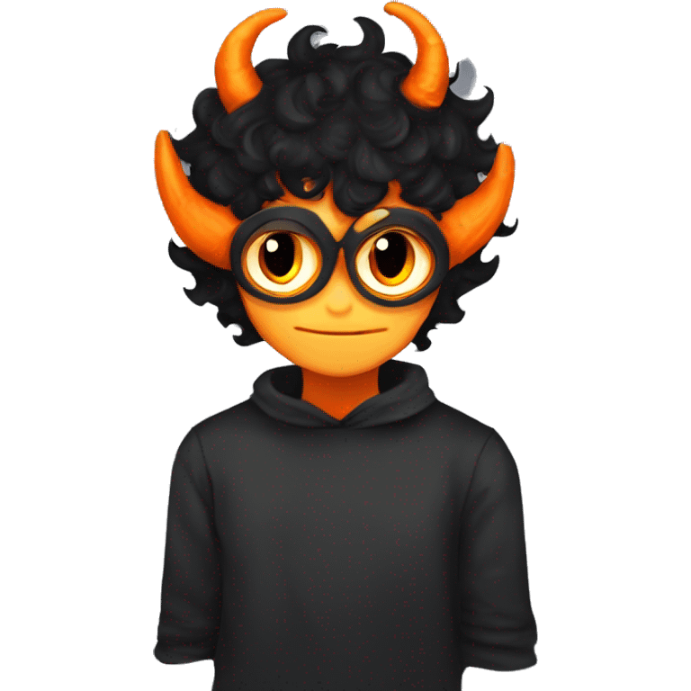 karkat vantas with orange nubby horns homestuck emoji