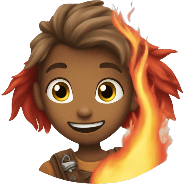 Fireheart wit rembow  emoji