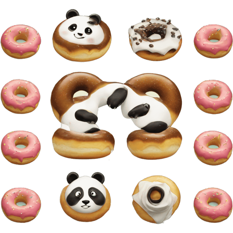 Panda on a donut  emoji