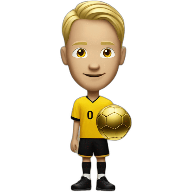 Haaland avec un ballon d'or emoji