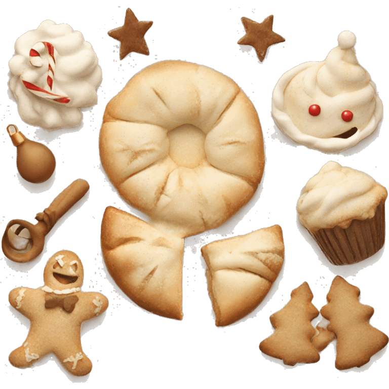 Beige asthetic Christmas bake only one  emoji