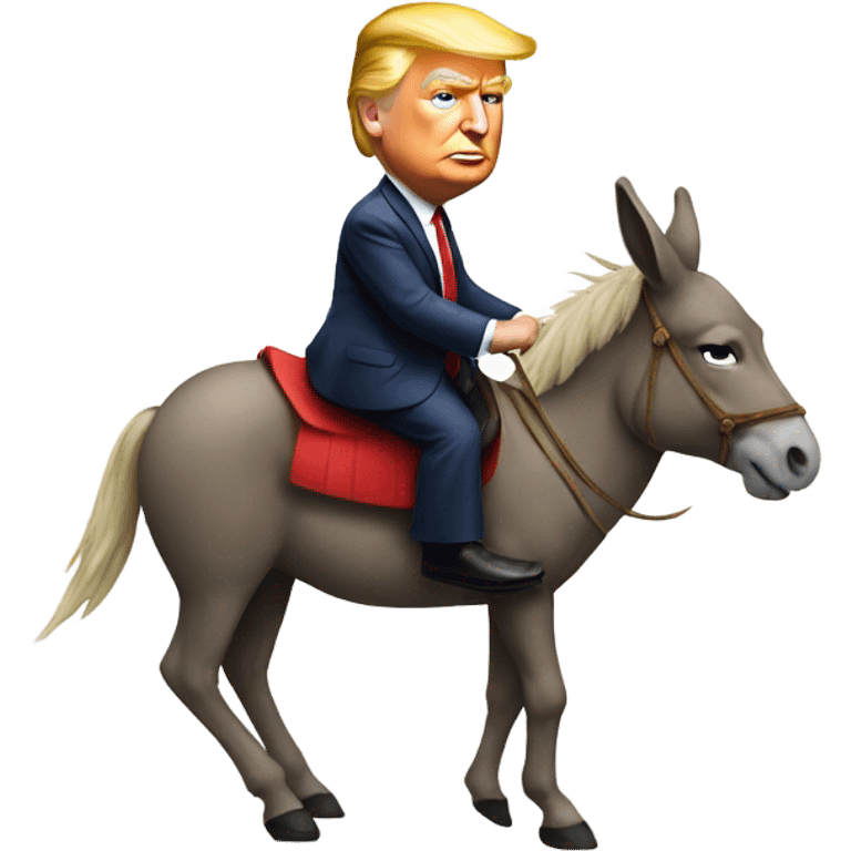 Donald Trump Riding a Donkey emoji